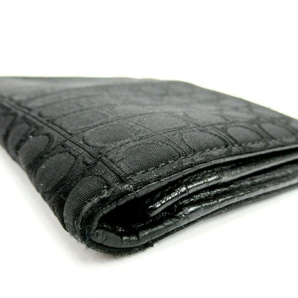 Salvatore ferragamo long pills Gunchini canvas ~ leather Auth used T10106 - Picture 4 of 8